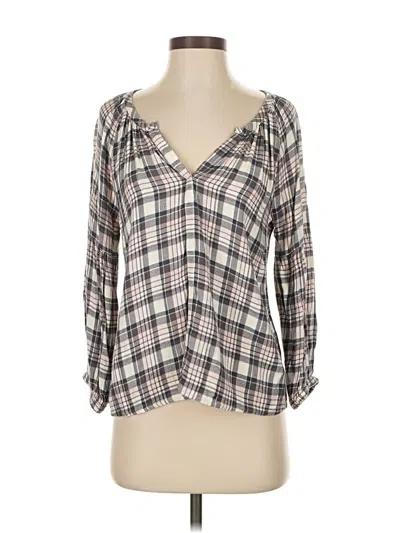 Pre-owned Michael Stars 3/4 Sleeve Blouse In Gray