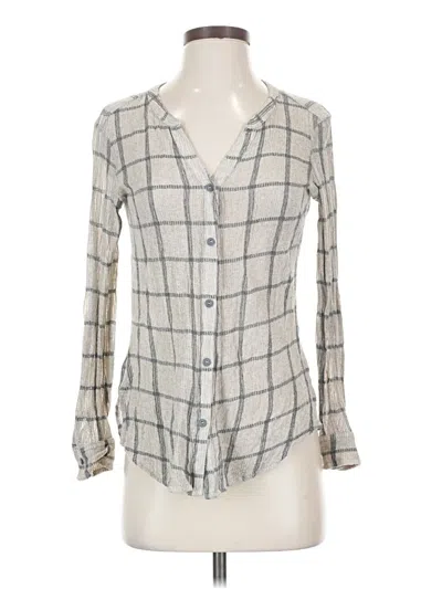 Pre-owned Michael Stars 3/4 Sleeve Blouse In Gray