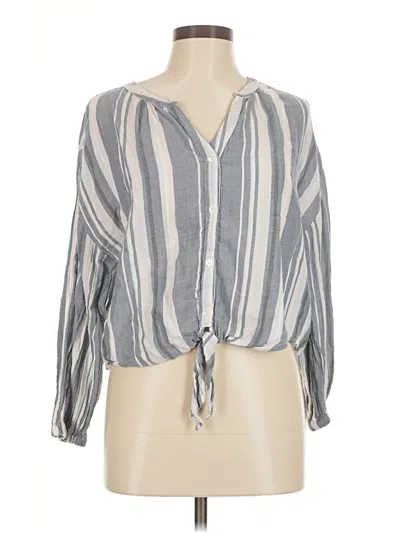 Pre-owned Michael Stars 3/4 Sleeve Blouse In Gray