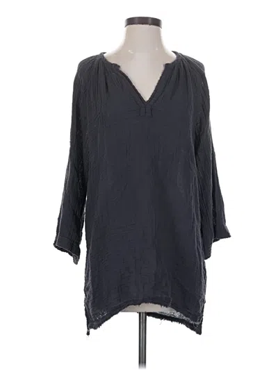 Pre-owned Michael Stars 3/4 Sleeve Blouse In Gray
