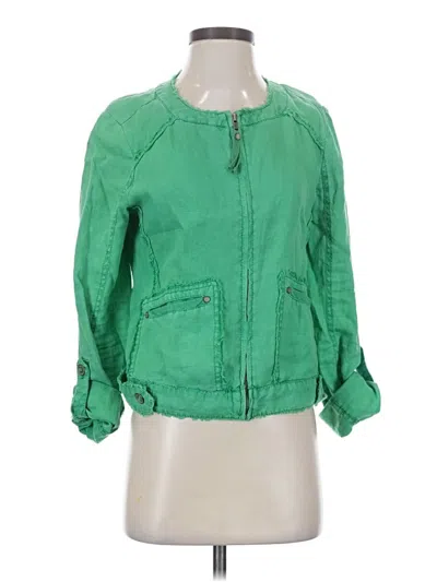 Pre-owned Michael Stars 3/4 Sleeve Blouse In Green