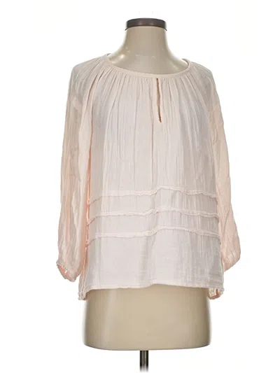 Pre-owned Michael Stars 3/4 Sleeve Blouse In Ivory