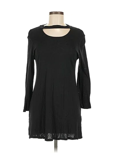 Pre-owned Michael Stars 3/4 Sleeve T-shirt In Black