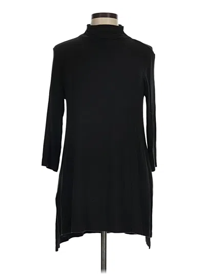 Pre-owned Michael Stars 3/4 Sleeve Top Black Turtleneck Tops