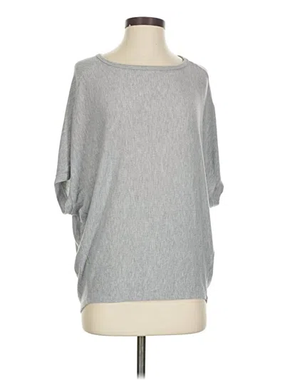 Pre-owned Michael Stars 3/4 Sleeve Top Gray Boatneck Tops