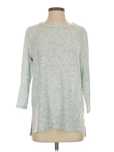 Pre-owned Michael Stars 3/4 Sleeve Top Gray Boatneck Tops