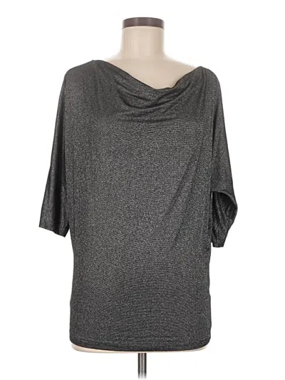 Pre-owned Michael Stars 3/4 Sleeve Top Gray Cowl Neck Tops