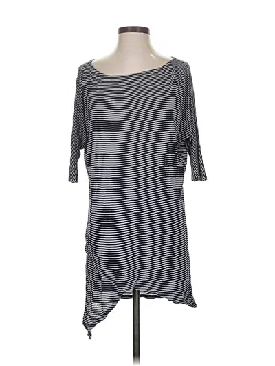 Pre-owned Michael Stars 3/4 Sleeve Top Gray One Shoulder Neckline Tops