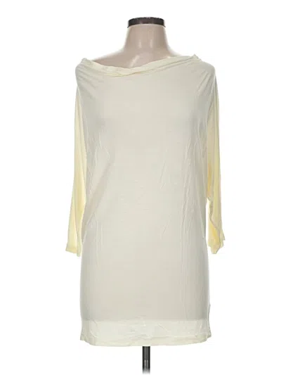 Pre-owned Michael Stars 3/4 Sleeve Top Ivory Boatneck Tops