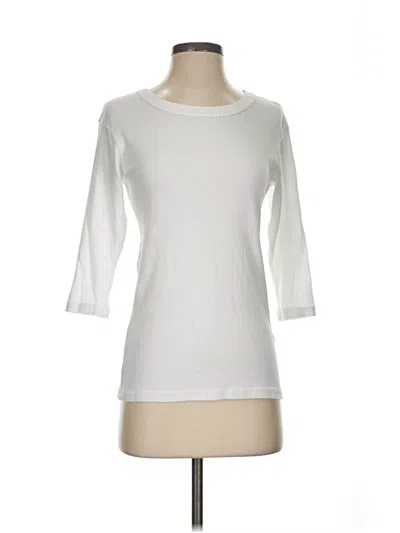 Michael Stars 3/4 Sleeve Top White Boatneck Tops