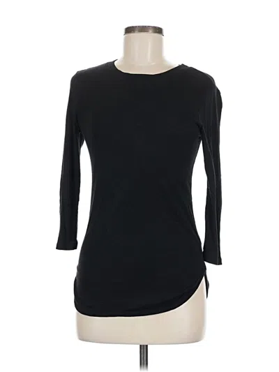 Pre-owned Michael Stars 3/4 Sleeve T-shirt In Black