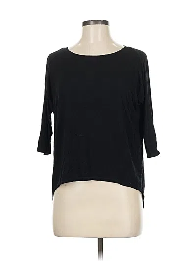 Pre-owned Michael Stars 3/4 Sleeve T-shirt In Black