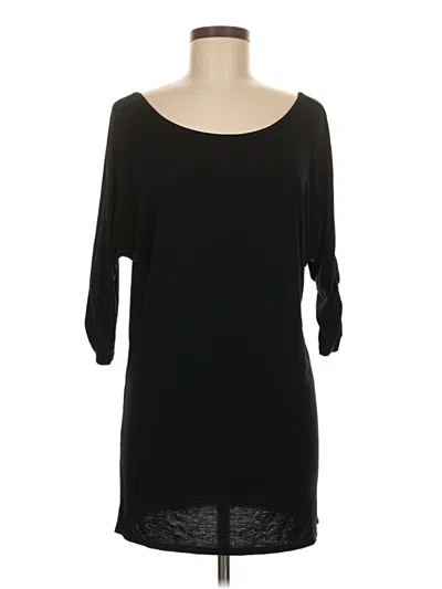 Pre-owned Michael Stars 3/4 Sleeve T-shirt In Black