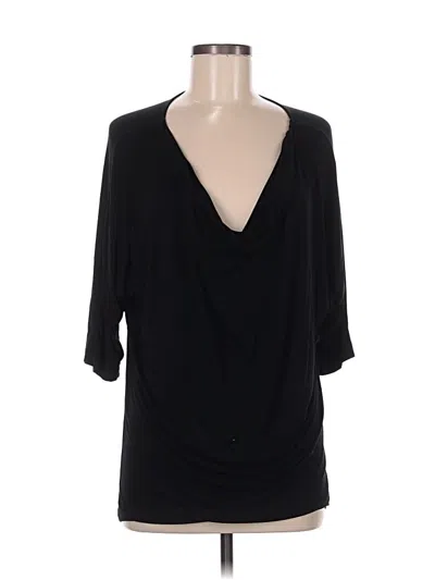 Pre-owned Michael Stars 3/4 Sleeve T-shirt In Black