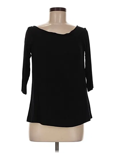 Pre-owned Michael Stars 3/4 Sleeve T-shirt In Black