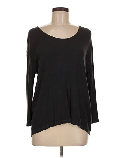 Pre-owned Michael Stars 3/4 Sleeve T-shirt In Black