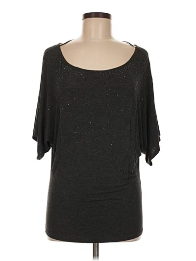 Pre-owned Michael Stars 3/4 Sleeve T-shirt In Black