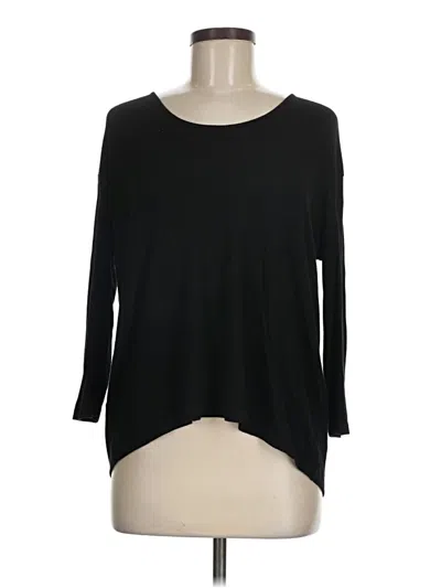 Pre-owned Michael Stars 3/4 Sleeve T-shirt In Black