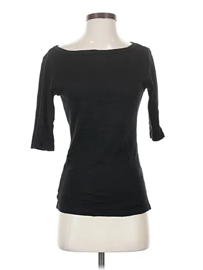 Pre-owned Michael Stars 3/4 Sleeve T-shirt In Black