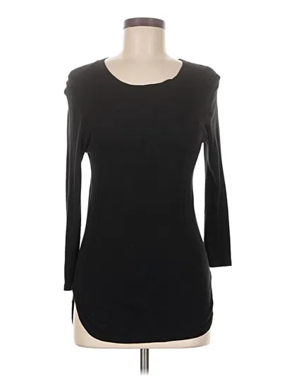 Pre-owned Michael Stars 3/4 Sleeve T-shirt In Black
