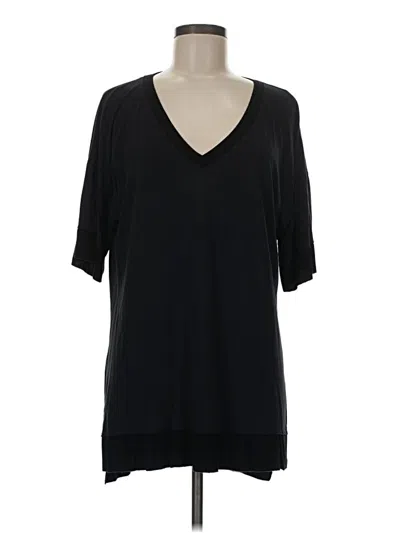 Pre-owned Michael Stars 3/4 Sleeve T-shirt In Black