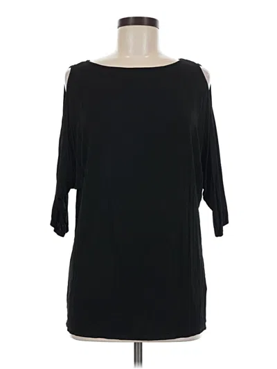 Pre-owned Michael Stars 3/4 Sleeve T-shirt In Black