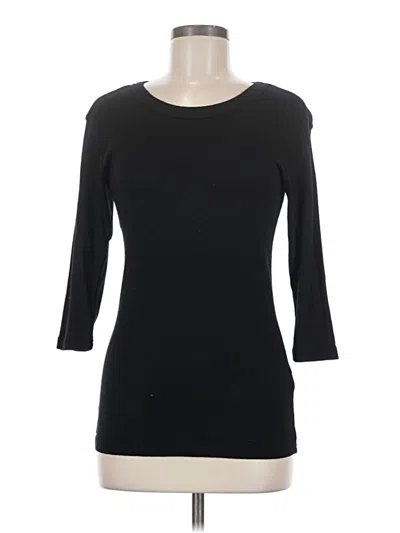 Pre-owned Michael Stars 3/4 Sleeve T-shirt In Black