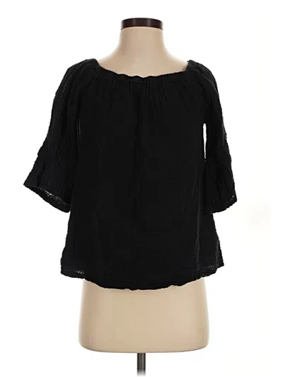 Pre-owned Michael Stars 3/4 Sleeve T-shirt In Black