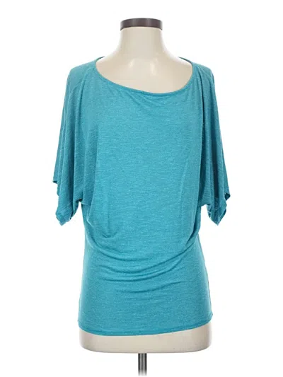 Pre-owned Michael Stars 3/4 Sleeve T-shirt In Blue