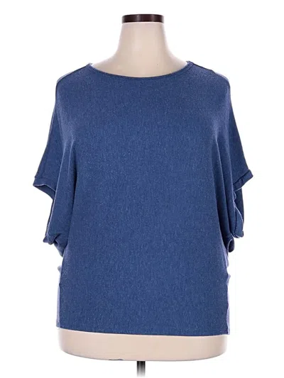 Pre-owned Michael Stars 3/4 Sleeve T-shirt In Blue