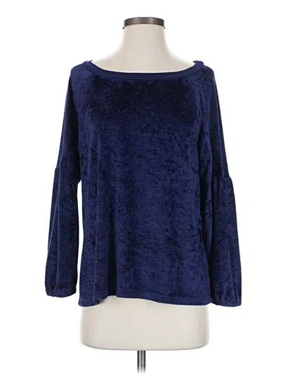 Pre-owned Michael Stars 3/4 Sleeve T-shirt In Blue