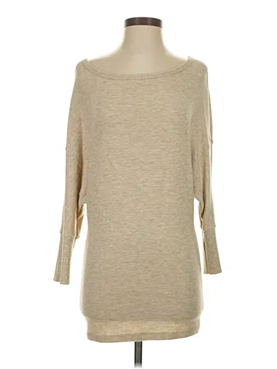 Pre-owned Michael Stars 3/4 Sleeve T-shirt In Brown