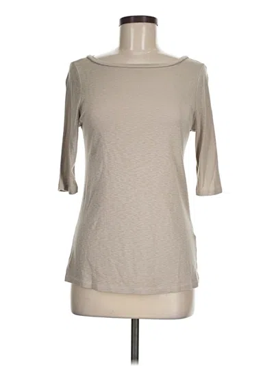 Pre-owned Michael Stars 3/4 Sleeve T-shirt In Brown