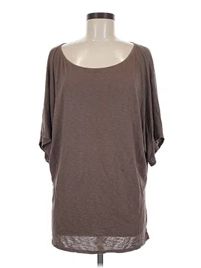 Pre-owned Michael Stars 3/4 Sleeve T-shirt In Brown