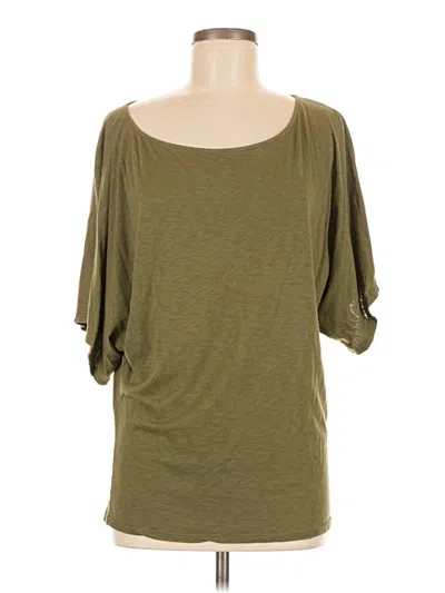 Pre-owned Michael Stars 3/4 Sleeve T-shirt In Green