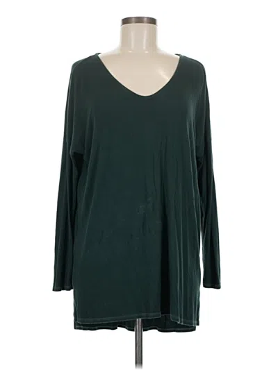 Pre-owned Michael Stars 3/4 Sleeve T-shirt In Green