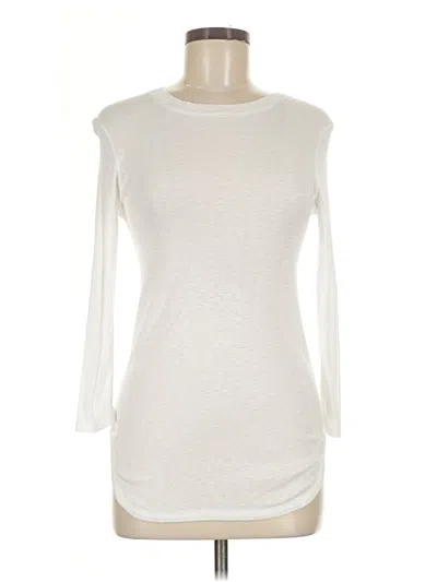 Pre-owned Michael Stars 3/4 Sleeve T-shirt In Ivory
