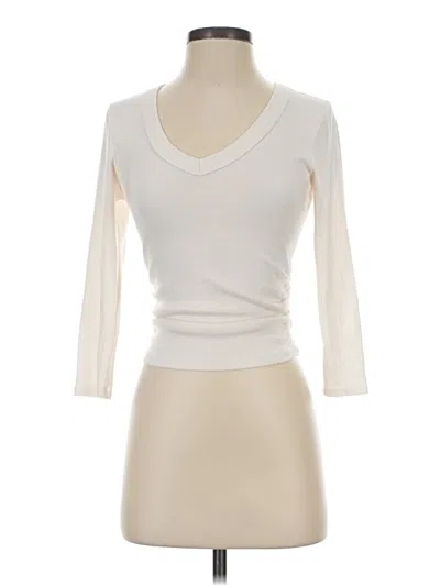 Pre-owned Michael Stars 3/4 Sleeve T-shirt In Ivory