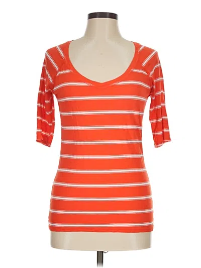 Pre-owned Michael Stars 3/4 Sleeve T-shirt In Orange