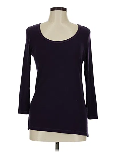 Pre-owned Michael Stars 3/4 Sleeve T-shirt In Purple