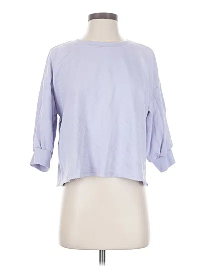 Pre-owned Michael Stars 3/4 Sleeve T-shirt In Purple
