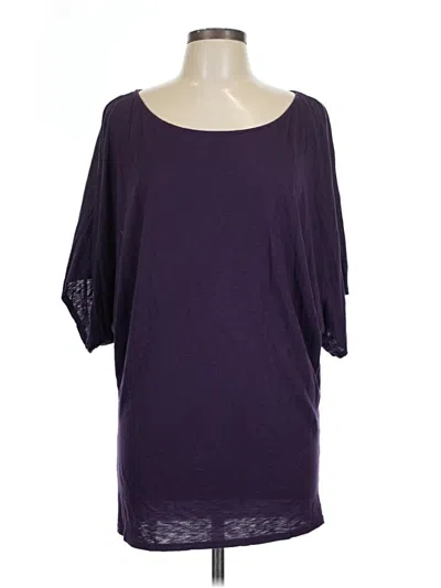 Pre-owned Michael Stars 3/4 Sleeve T-shirt In Purple