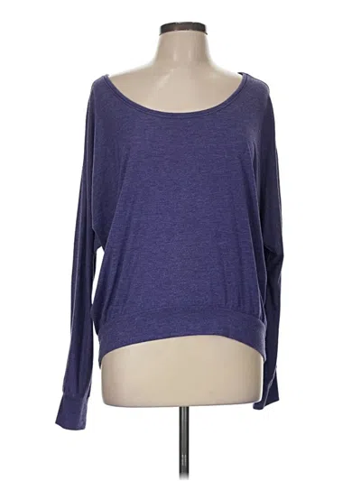 Pre-owned Michael Stars 3/4 Sleeve T-shirt In Purple