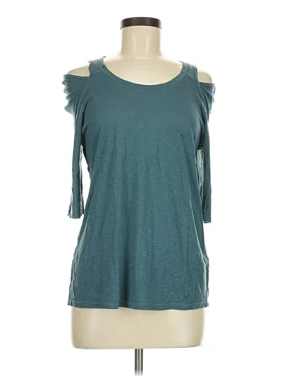 Pre-owned Michael Stars 3/4 Sleeve T-shirt In Teal