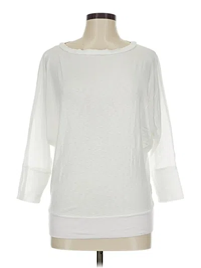 Pre-owned Michael Stars 3/4 Sleeve T-shirt In White