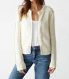 Michael Stars Adaline Crochet Cardigan Sweater In Chalk In White