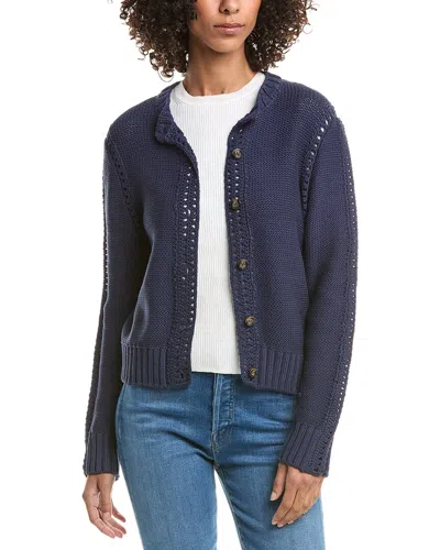 Michael Stars Adaline Sweater Cardigan In Blue