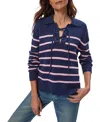 Michael Stars Adrienne Collared Pullover Sweater In Blue
