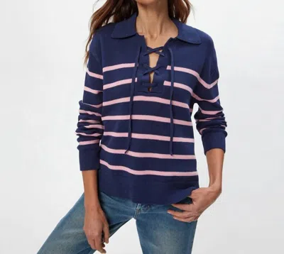 MICHAEL STARS ADRIENNE COLLARED PULLOVER SWEATER IN NOCTURNAL WHIMSY