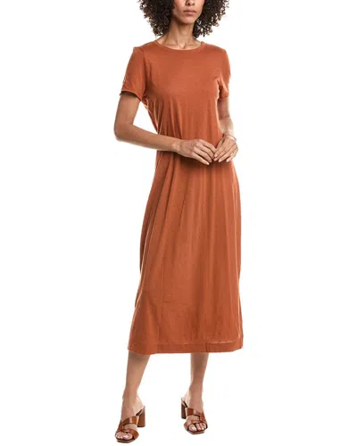 Michael Stars Alanis Midi T-shirt Dress In Orange